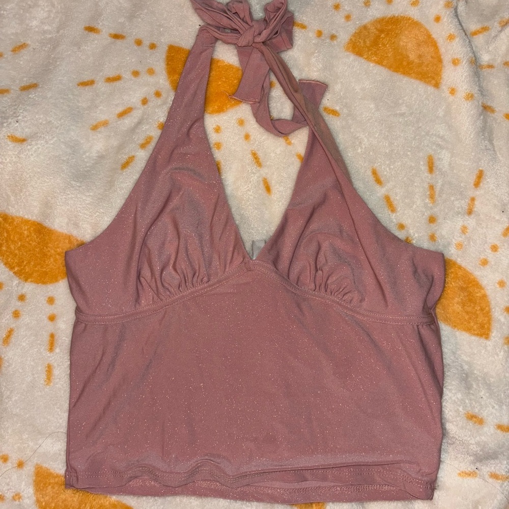 Pink Halter Top and Matching Skirt